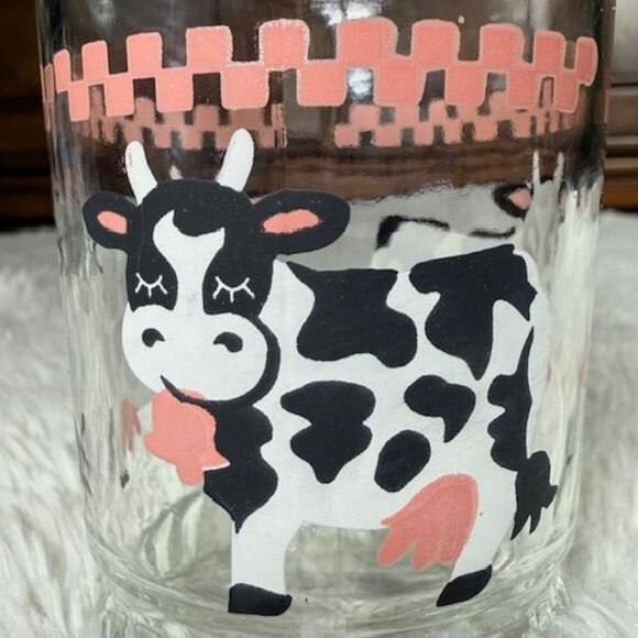 Vintage 5pc Country Cow Country Pig Glass Set - Picture 6 of 12